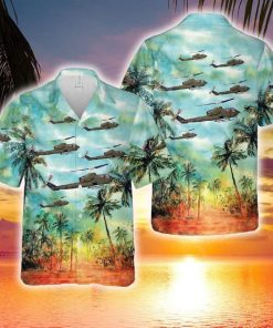 US Marine Corps Bell AH-1T SeaCobra (BuNo 160111) from Marine Attack Helicopter Squadron 269 (HMA-269) Hawaiian Shirt - 240224-124953