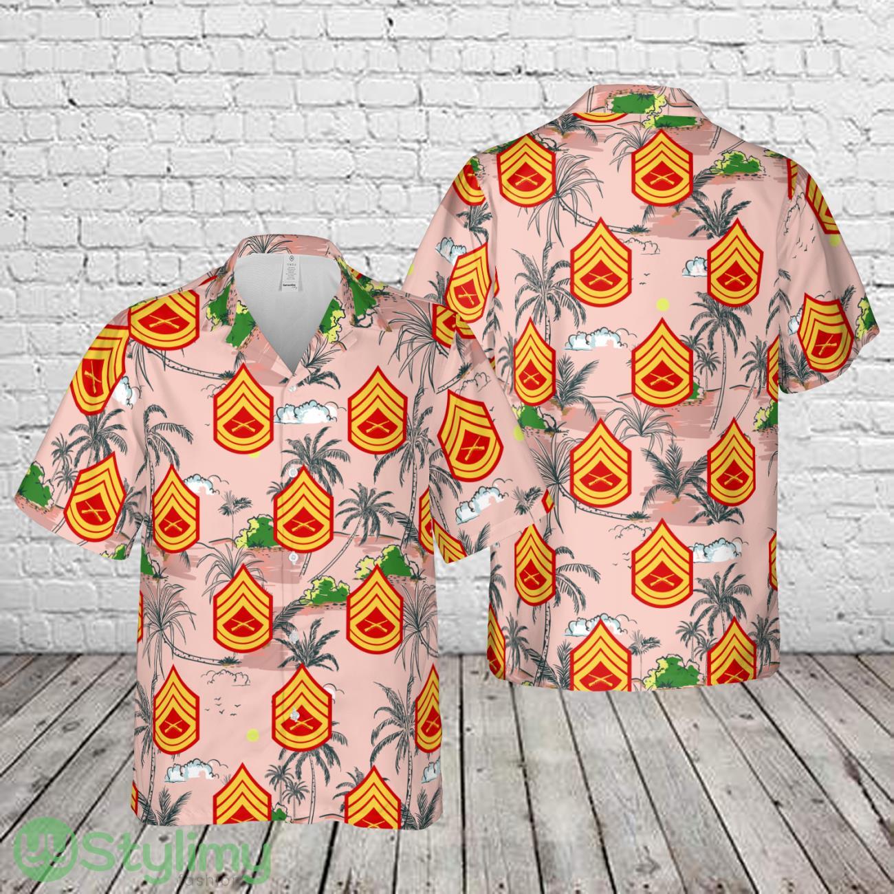 US Marine Corps Gunnery Sergeant (GySgt) insignia 3D Hawaiian Shirt Summer Trending Beach Gift 2 US Marine Corps Gunnery Sergeant (GySgt) insignia 3D Hawaiian Shirt Summer Trending Beach Gift Product Photo 1