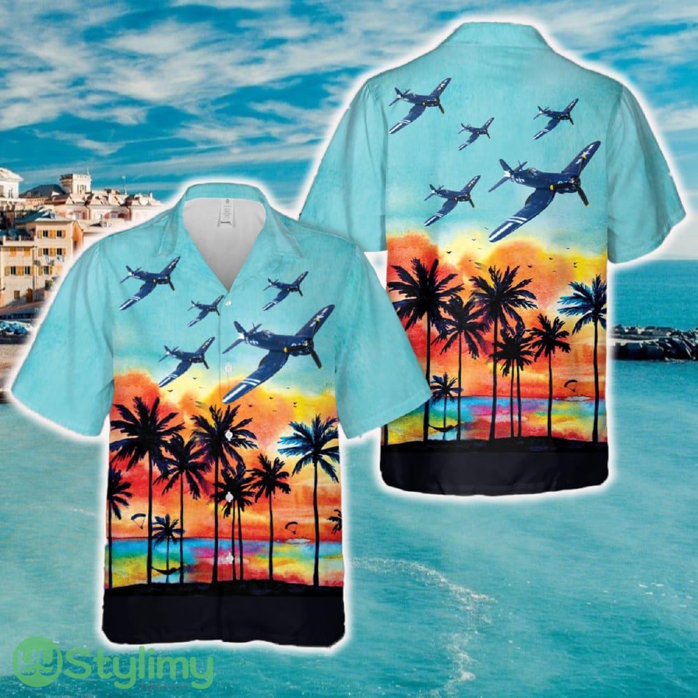 US Marine Corps VMF-512 'Mad Cossack' Chance-Vought F4U Corsair USS Gilbert Islands, July 1945 Hawaiian Shirt 2 us marine corps vmf 512 mad cossack chance vought f4u corsair uss gilbert islands july 1945 hawaiian shirt