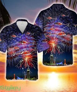 US Navy Bell TH-57C SeaRanger, 4th Of July Hawaiian Shirt - US Navy Bell TH-57C SeaRanger, 4th Of July Hawaiian Shirt