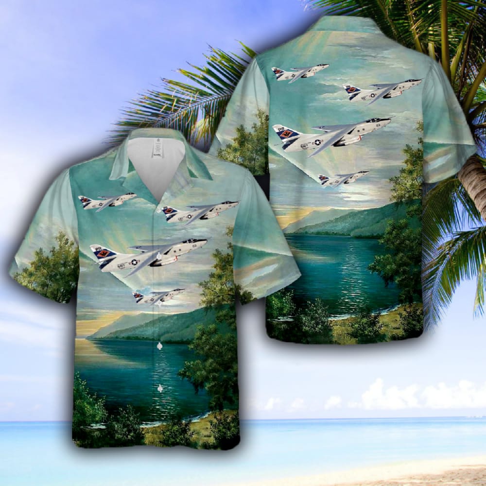 US Navy Douglas EA-3B Skywarrior (BuNo 146452) Fleet Reconnaissance Squadron VQ-1 Det.64 World Watchers Hawaiian Shirt 2 US Navy Douglas EA-3B Skywarrior (BuNo 146452) Fleet Reconnaissance Squadron VQ-1 Det.64 World Watchers Hawaiian Shirt - 250224-111401