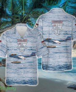 US Navy EA-6B Prowler (VAQ-132 CVW-17) embarked on USS John F. Kennedy (CV 67) Hawaiian Shirt - US Navy EA-6B Prowler (VAQ-132 CVW-17) embarked on USS John F. Kennedy (CV 67) Hawaiian Shirt