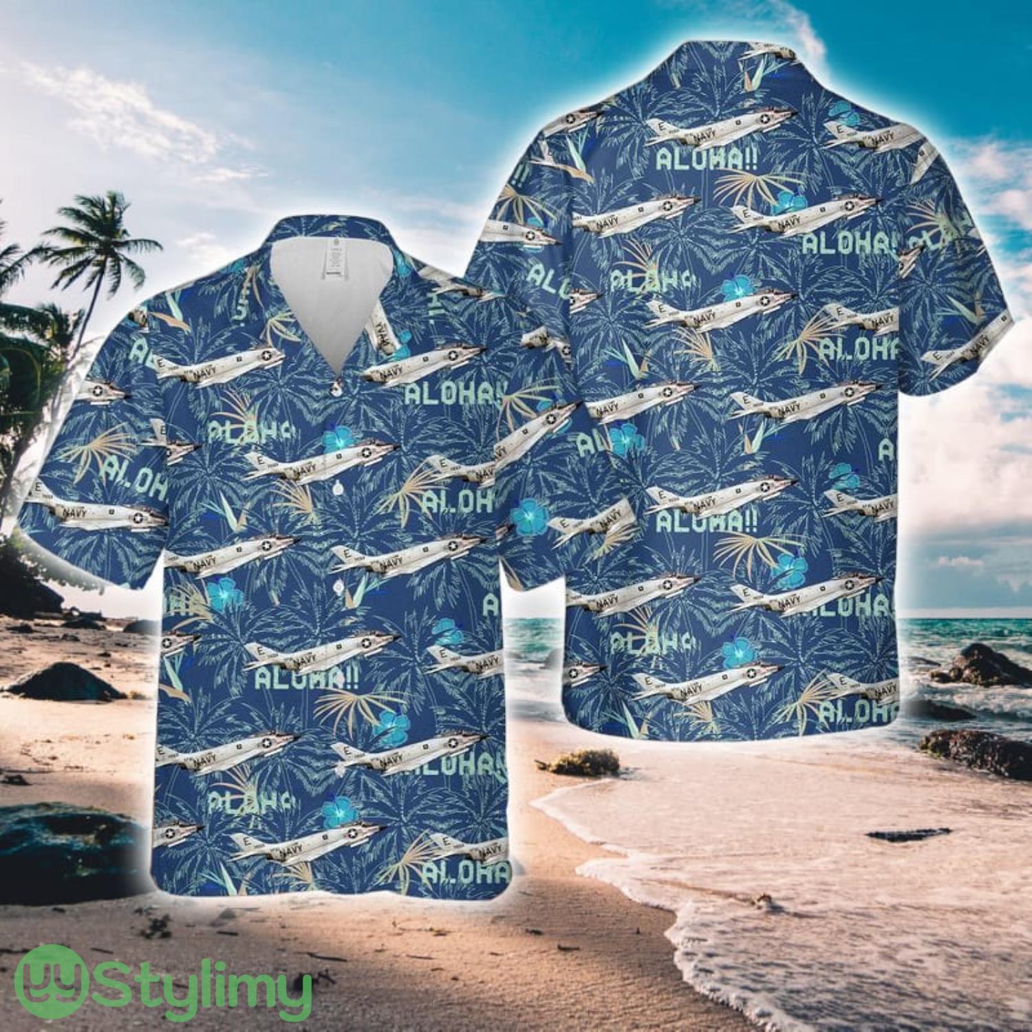US Navy F3H-2M Of VF-61 Jolly Rogers Hawaiian Shirt Unique Gift 1 US Navy F3H-2M Of VF-61 Jolly Rogers Hawaiian Shirt Unique Gift Product Photo 1