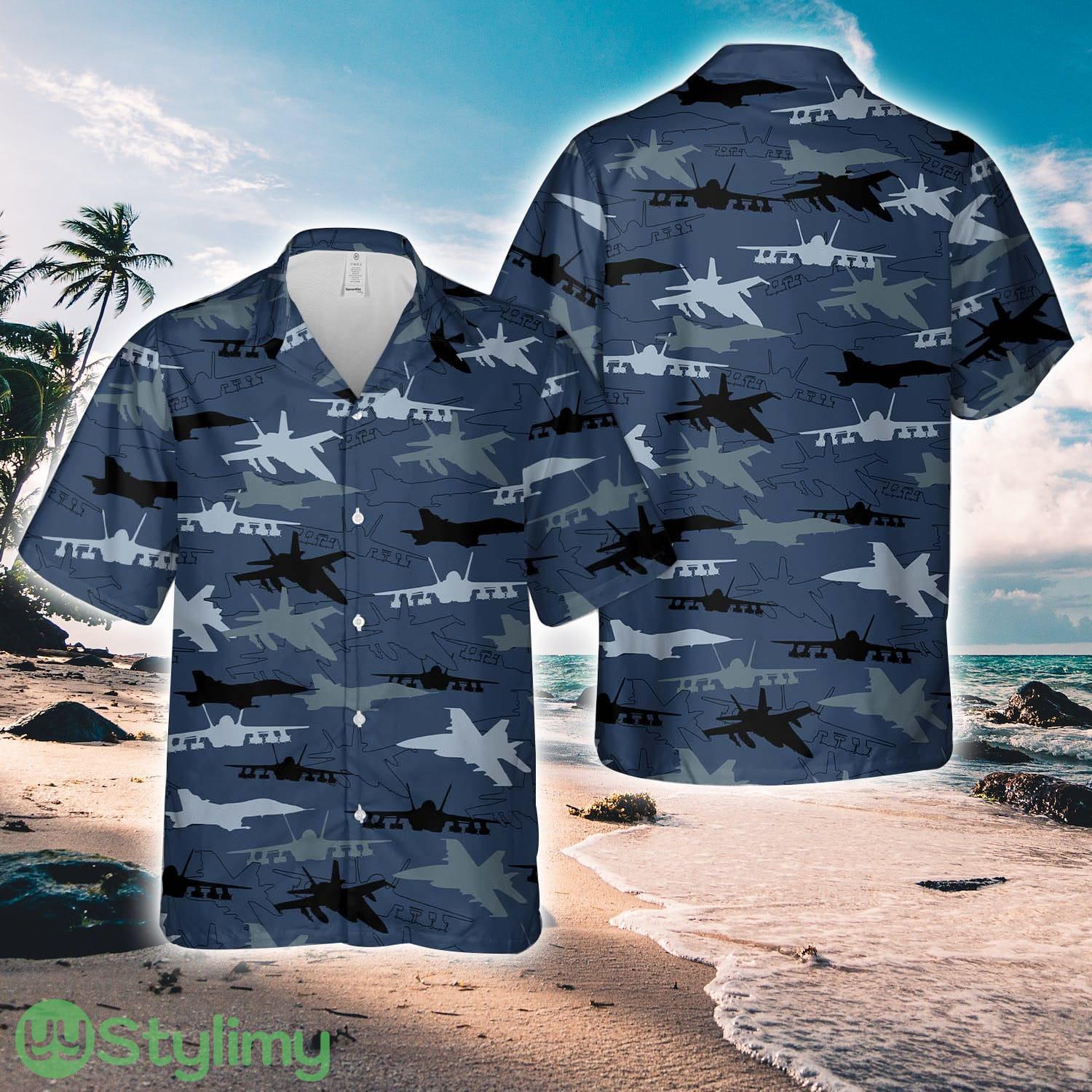US Navy McDonnell Douglas FA-18 Hornet Silhouettes Hawaiian Shirt Unique Gift 2 US Navy McDonnell Douglas FA-18 Hornet Silhouettes Hawaiian Shirt Unique Gift Product Photo 1