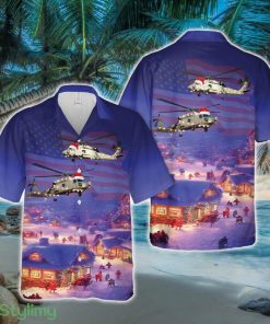 US Navy MH-60 Seahawk Christmas Hawaiian Shirt - US Navy MH-60 Seahawk Christmas Hawaiian Shirt