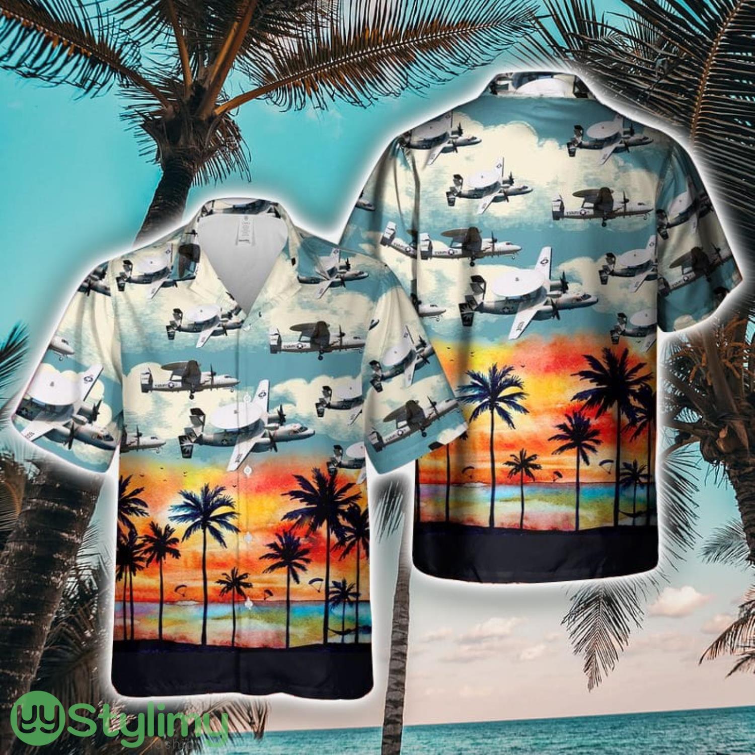 US Navy Northrop Grumman E-2 Hawkeye Hawaiian Shirt Unique Gift 2 US Navy Northrop Grumman E-2 Hawkeye Hawaiian Shirt Unique Gift Product Photo 1