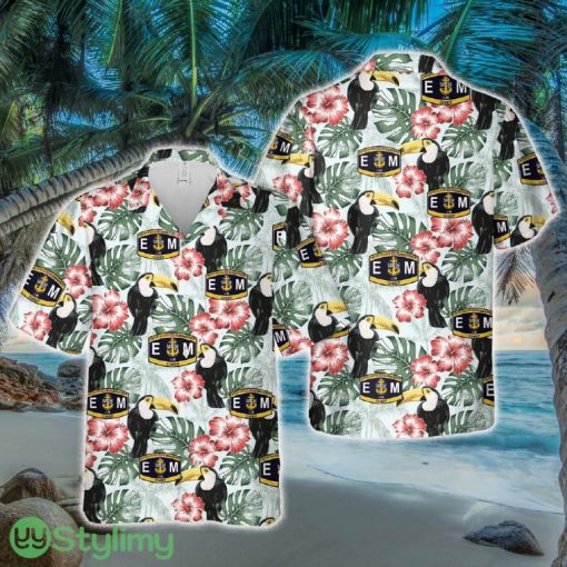 US Navy Rate EM Electricians Mate Submariners CPO Patch Hawaiian Shirt