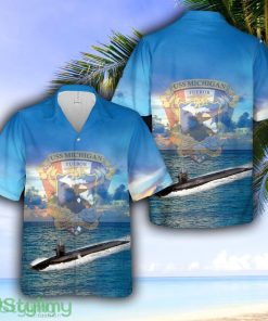 US Navy USS Michigan (SSGN-727) Ohio-class submarine Guided-missile submarines Hawaiian Shirt - US Navy USS Michigan (SSGN-727) Ohio-class submarine Guided-missile submarines Hawaiian Shirt