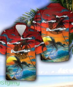 US Navy VA-176 Thunderbolts A-6E Intruder Hawaiian Shirt - US Navy VA-176 Thunderbolts A-6E Intruder Hawaiian Shirt
