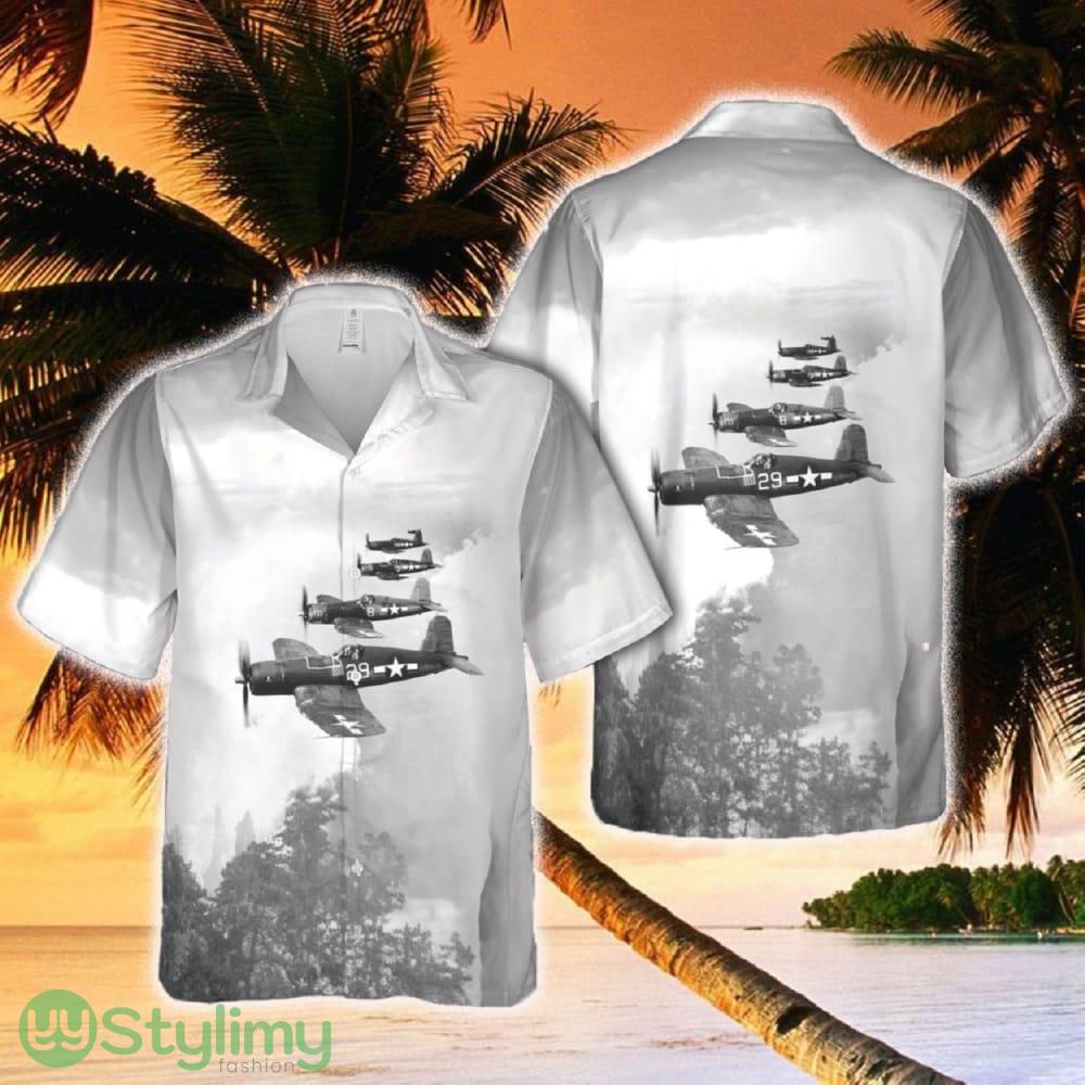 US Navy Vought F4U-1A Corsairs of Fighter Squadron 17 (VF-17) Jolly Rogers Hawaiian Shirt 2 US Navy Vought F4U-1A Corsairs of Fighter Squadron 17 (VF-17) Jolly Rogers Hawaiian Shirt - US Navy Vought F4U-1A Corsairs of Fighter Squadron 17 (VF-17) Jolly Rogers Hawaiian Shirt