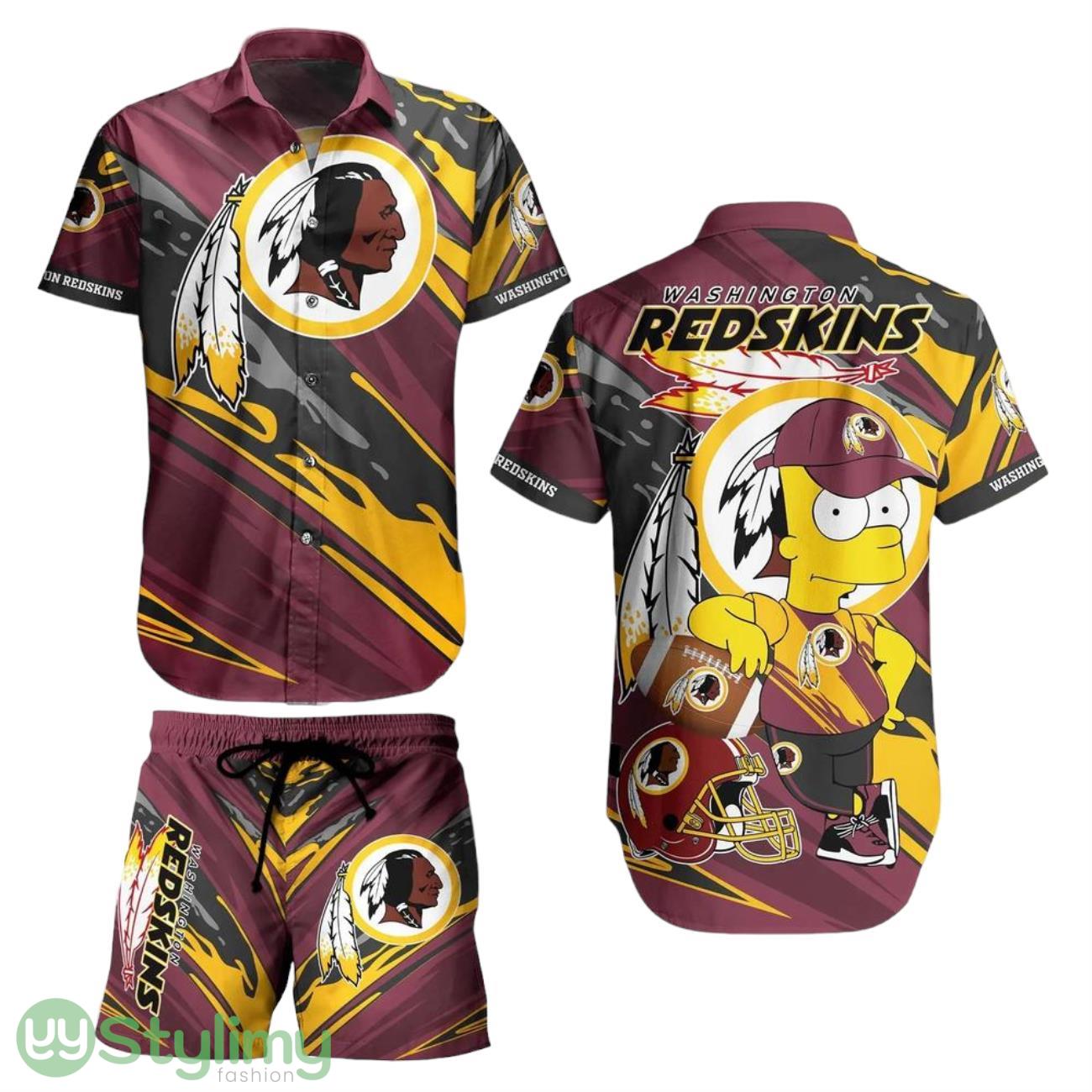 Washington Redskins Football NFL 3D All Printed Aloha Hawaiian Shirt Bart Simpson Summer Gift For Men Women Fans 1 Washington Redskins Football NFL 3D All Printed Aloha Hawaiian Shirt Bart Simpson Summer Gift For Men Women Fans Product Photo 1