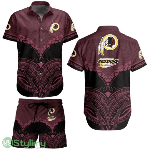 Washington Redskins Football NFL 3D All Printed Aloha Hawaiian Shirt Polynesian Pattern New Summer Gift For Men Women Fans