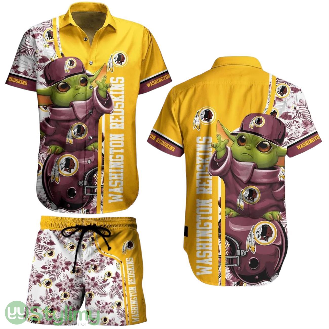 Washington Redskins Football NFL Baby Yoda Aloha 3D Hawaiian Shirt And Short New Collection Summer Perfect Gift For Fan 1 Washington Redskins Football NFL Baby Yoda Aloha 3D Hawaiian Shirt And Short New Collection Summer Perfect Gift For Fan Product Photo 1