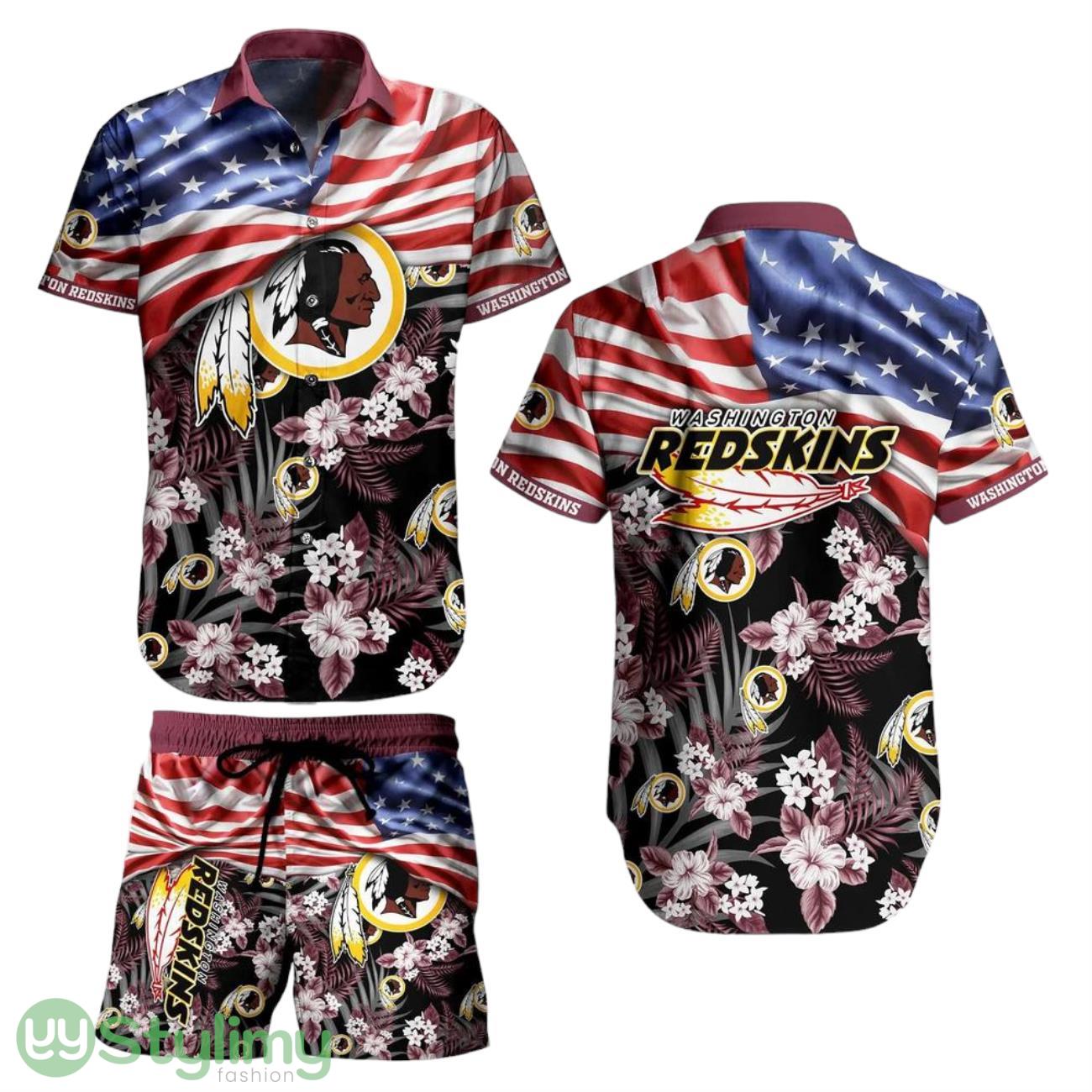 Washington Redskins NFL 3D All Printed Aloha Hawaiian Shirt And Short Summer Tropical Pattern US Flag Best Gift For Sports Enthusiast 1 Washington Redskins NFL 3D All Printed Aloha Hawaiian Shirt And Short Summer Tropical Pattern US Flag Best Gift For Sports Enthusiast Product Photo 1