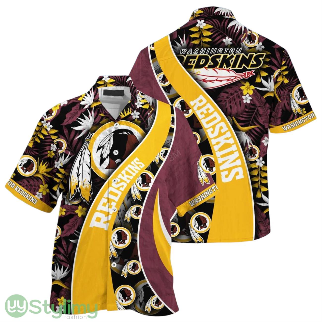 Washington Redskins NFL 3D Printed Hawaiian Shirt With Tropical Pattern Men Women 2 Washington Redskins NFL 3D Printed Hawaiian Shirt With Tropical Pattern Men Women Product Photo 1