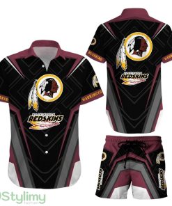 Washington Redskins NFL Aloha 3D Hawaiian Shirt And Short New Summer Button Down Shirt Best Gift For Fans Product Photo 1