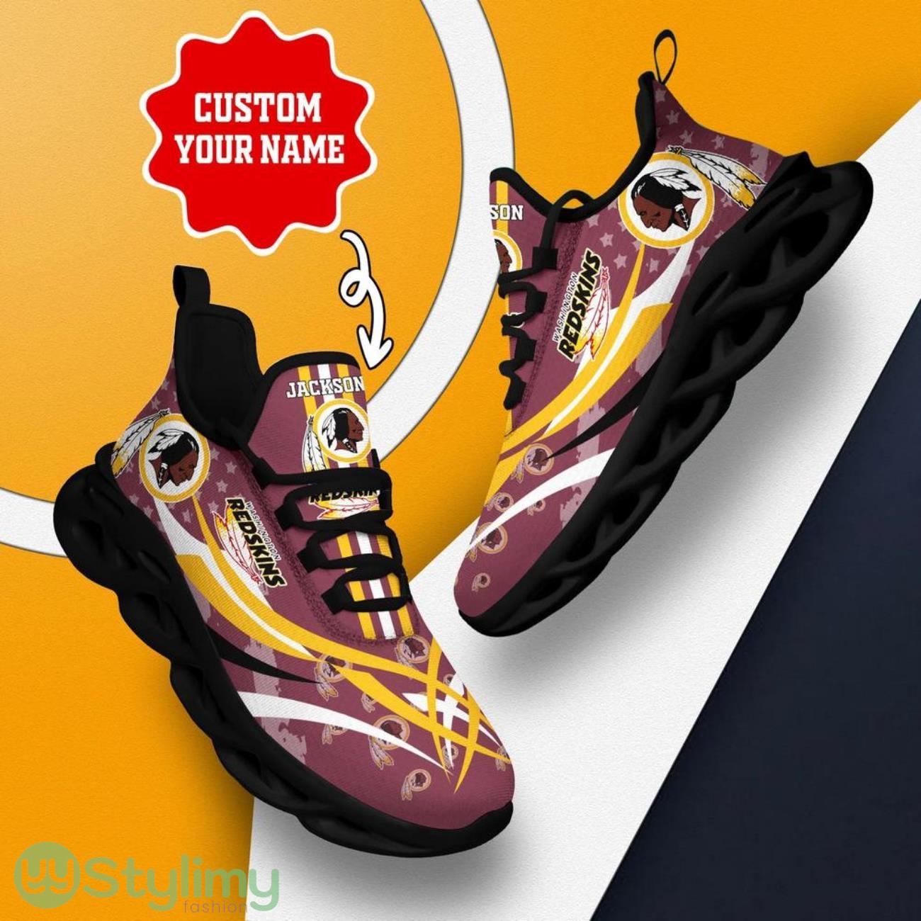 Washington Redskins NFL Max Soul Shoes Custom Name Sneakers Hot Trending Gifts NFL Fans 2 Washington Redskins NFL Max Soul Shoes Custom Name Sneakers Hot Trending Gifts NFL Fans Product Photo 2