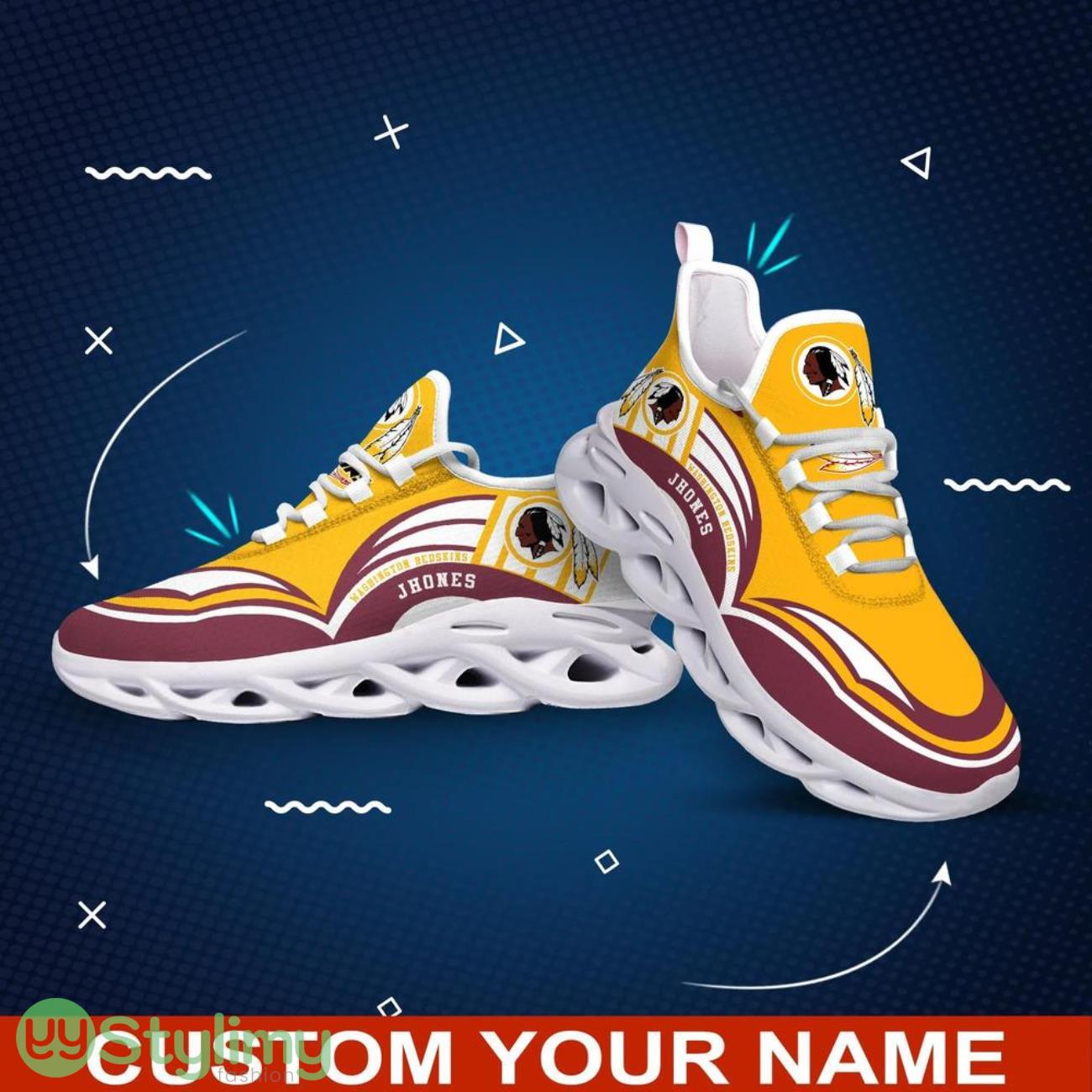 Washington Redskins NFL Max Soul Shoes Custom Name Sneakers NFL Fans 2 Washington Redskins NFL Max Soul Shoes Custom Name Sneakers NFL Fans Product Photo 2