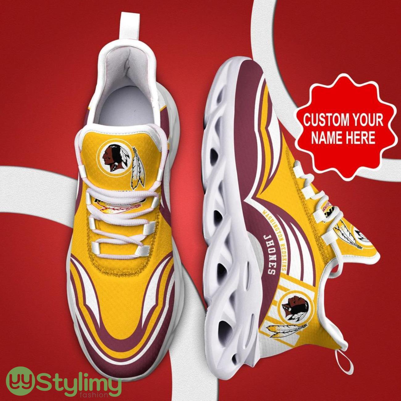 Washington Redskins NFL Max Soul Shoes Custom Name Sneakers NFL Fans 4 Washington Redskins NFL Max Soul Shoes Custom Name Sneakers NFL Fans Product Photo 4