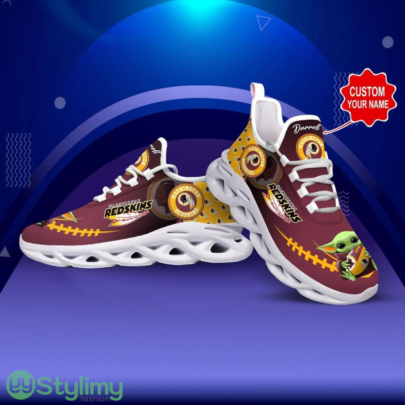 Washington Redskins NFL Max Soul Shoes Custom Name Yoda Lover Gift Running Sneakers 2 Washington Redskins NFL Max Soul Shoes Custom Name Yoda Lover Gift Running Sneakers Product Photo 2