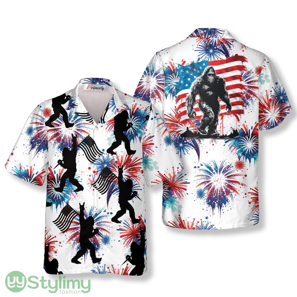 4th Of July Firework Bigfoot Hawaiian Shirts 2 4th Of July Firework Bigfoot Hawaiian Shirts Product Photo 1