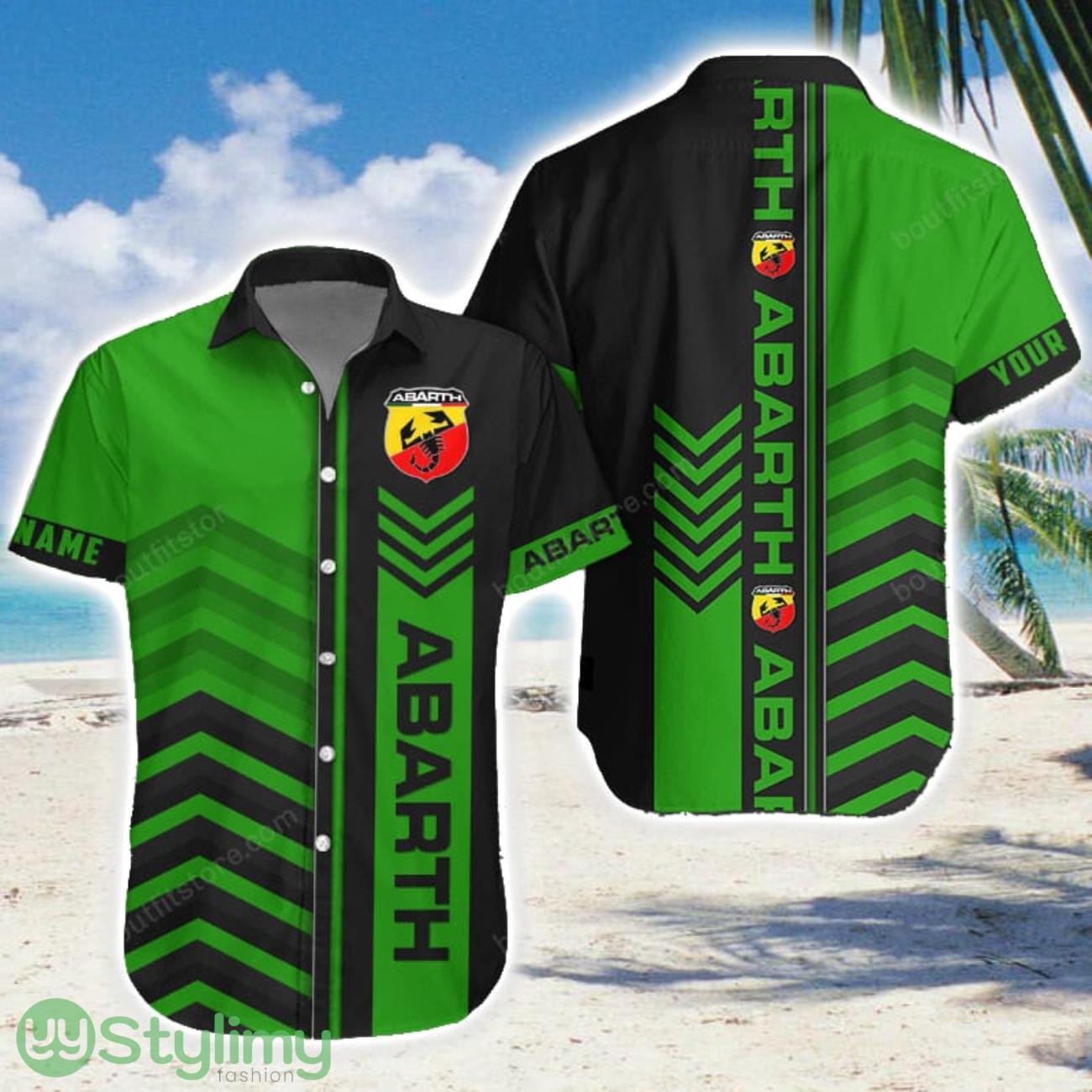 Abarth Green Hawaiian Shirt Men Women Beach Gift Custom Name 2 Abarth Green Hawaiian Shirt Men Women Beach Gift Custom Name Product Photo 1