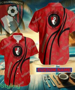 AFC Bournemouth Custom Name Hawaiian Shirt New For Men Women Fans Gift - AFC Bournemouth Custom Name Hawaiian Shirt New For Men Women Fans Gift