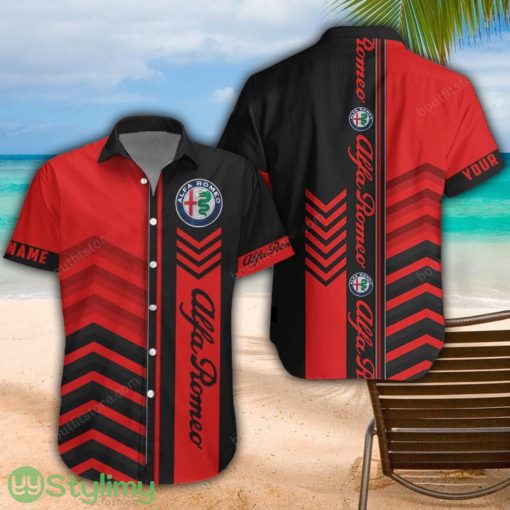 Alfa Romeo Red Hawaiian Shirt Men Women Beach Gift Custom Name