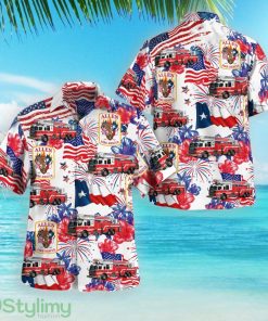 Allen, Texas, Allen Fire Department, 4th Of July 3D Hawaiian Shirt Product Photo 1