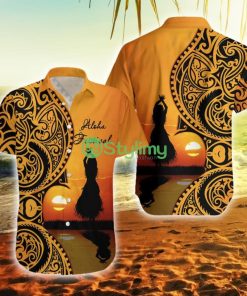 Aloha Festival Maori Hawaiian Hula Dancer Version New Zealand Button Down Hawaiian Shirt Trending Summer Product Photo 1