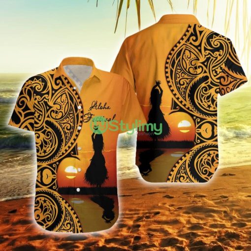 Aloha Festival Maori Hawaiian Hula Dancer Version New Zealand Button Down Hawaiian Shirt Trending Summer Product Photo 1