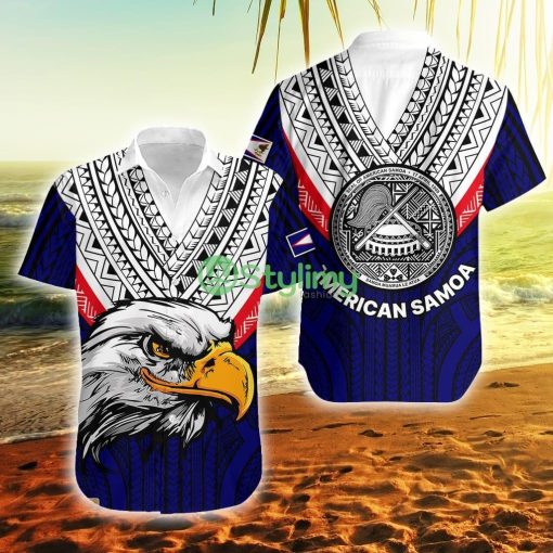 American Samoa Independence Day Simple Style American Samoa Button Down Hawaiian Shirt Trending Summer Product Photo 1