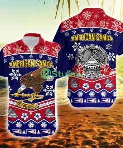 American Samoa Tribal Polynesian Christmas Vibe American Samoa Button Down Hawaiian Shirt Trending Summer Product Photo 1