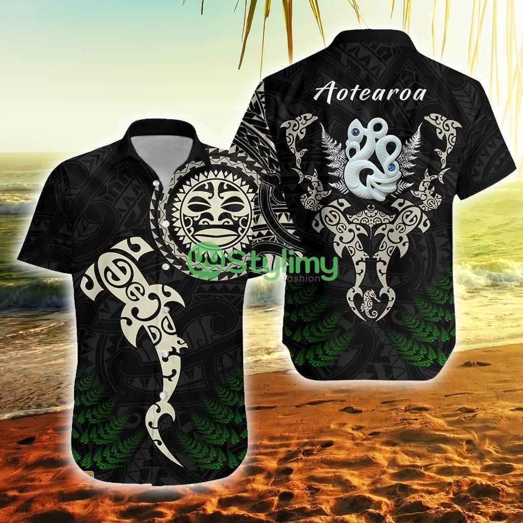 Aotearoa Fern Maori Manaia And Fish New Zealand Button Down Hawaiian Shirt Trending Summer 2 Aotearoa Fern Maori Manaia And Fish New Zealand Button Down Hawaiian Shirt Trending Summer Product Photo 1