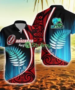 Aotearoa Rugby Black Maori Kiwi And Silver Fern New Zealand New Zealand Button Down Hawaiian Shirt Trending Summer Product Photo 1