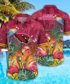 Arizona Cardinals NFL Parrot Falamingo Pattern Hawaiian Shirt Cute Summer Gift Product Photo 1