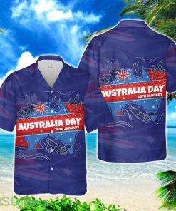 Australia Day 3D Printing Hawaiian Shirt Product Photo 1