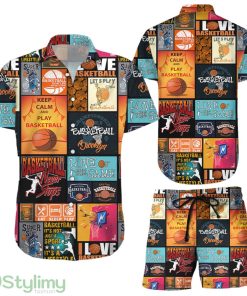Basketball Hawaiian Shirt Keep Calm And Play Basketball Hawaii Shirt Basketball Gift Ideas Product Photo 1