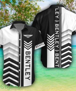 Bentley White Hawaiian Shirt Shorts Sleeve Beach Shirt Custom Name Product Photo 1