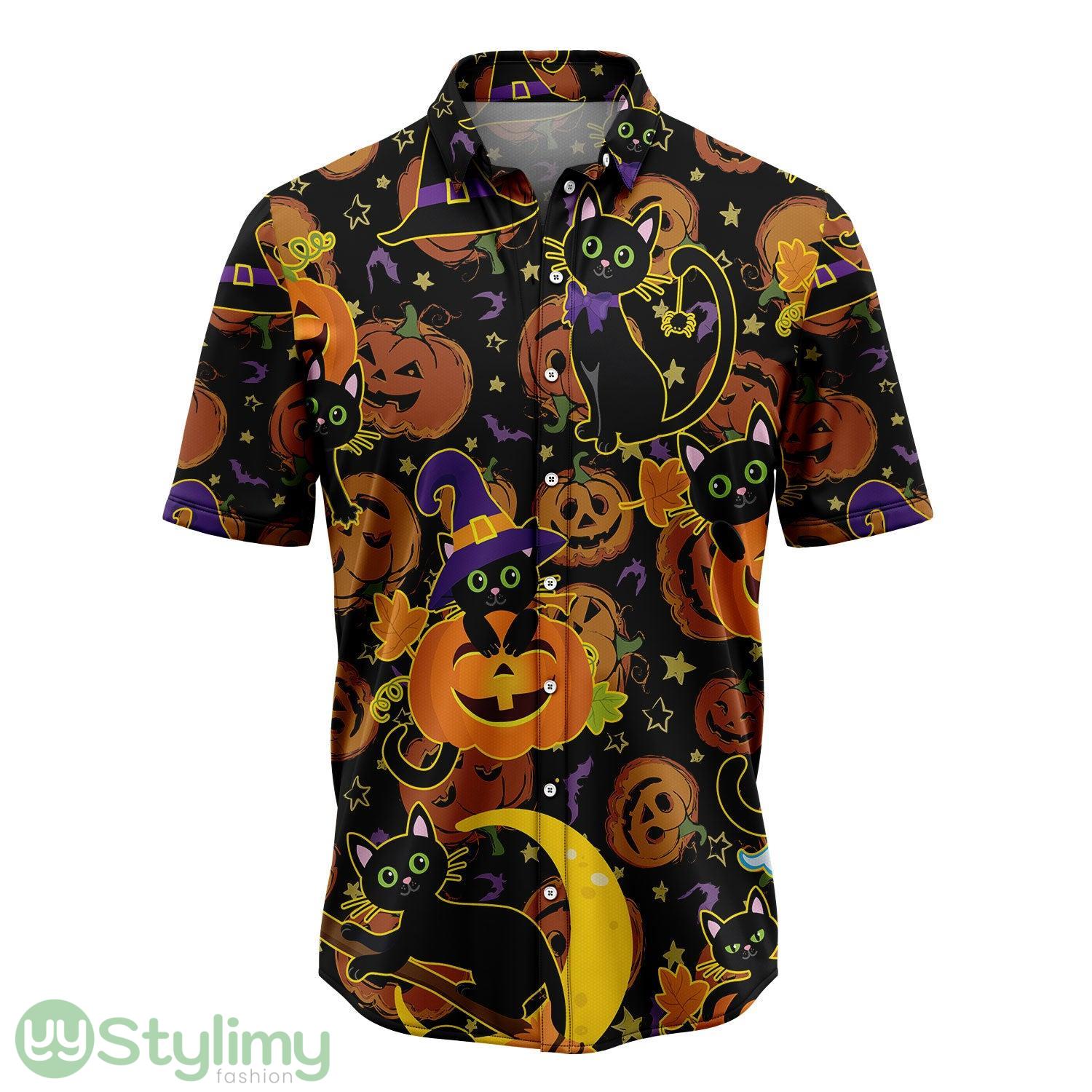 Black Cat Halloween Hawaiian Shirt 3D All Over Printed Hawaii Shirt 2 Black Cat Halloween Hawaiian Shirt 3D All Over Printed Hawaii Shirt Product Photo 1