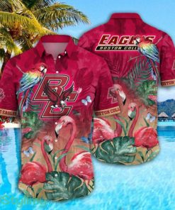 Boston College Eagles NCAA3 Parrot Falamingo Pattern Hawaiian Shirt Cute Summer Gift Product Photo 1