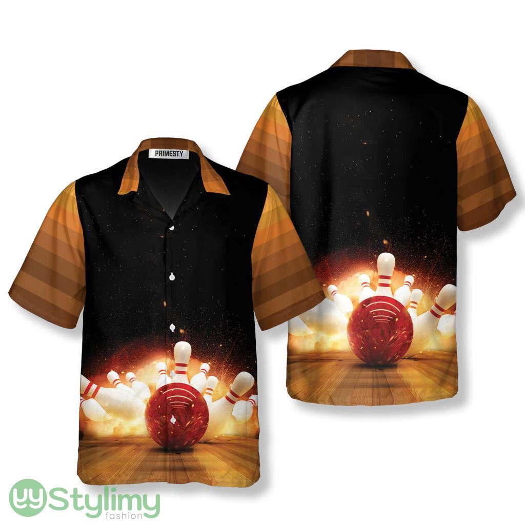 Bowling Strike Hit Fire Explosion Bowling Hawaiian Shirt 2 Bowling Strike Hit Fire Explosion Bowling Hawaiian Shirt Product Photo 1