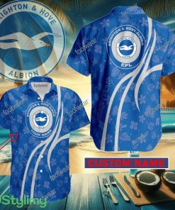 Brighton & Hove Albion Custom Name Hawaiian Shirt New For Men Women Fans Gift - Brighton & Hove Albion Custom Name Hawaiian Shirt New For Men Women Fans Gift