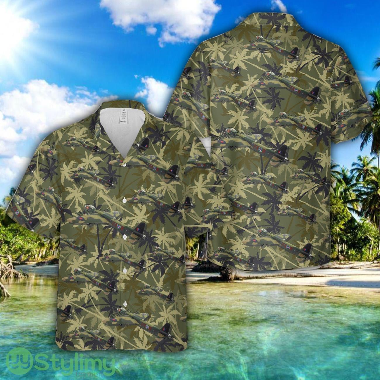 British Royal Air Force Short Stirling Bomber Jolly Roger Hawaiian Shirt 2 British Royal Air Force Short Stirling Bomber Jolly Roger Hawaiian Shirt Product Photo 1