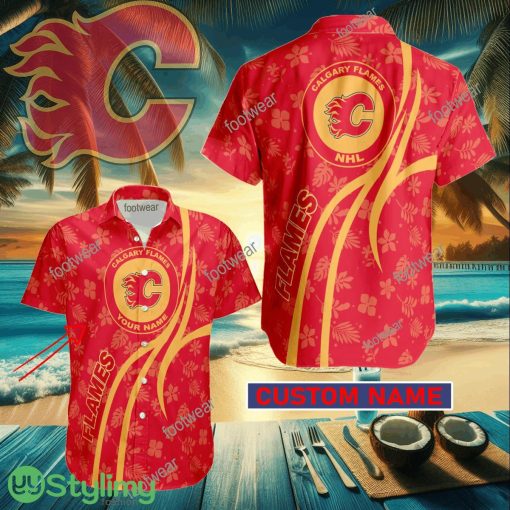Calgary Flames Custom Name Hawaiian Shirt New For Men Women Fans Gift