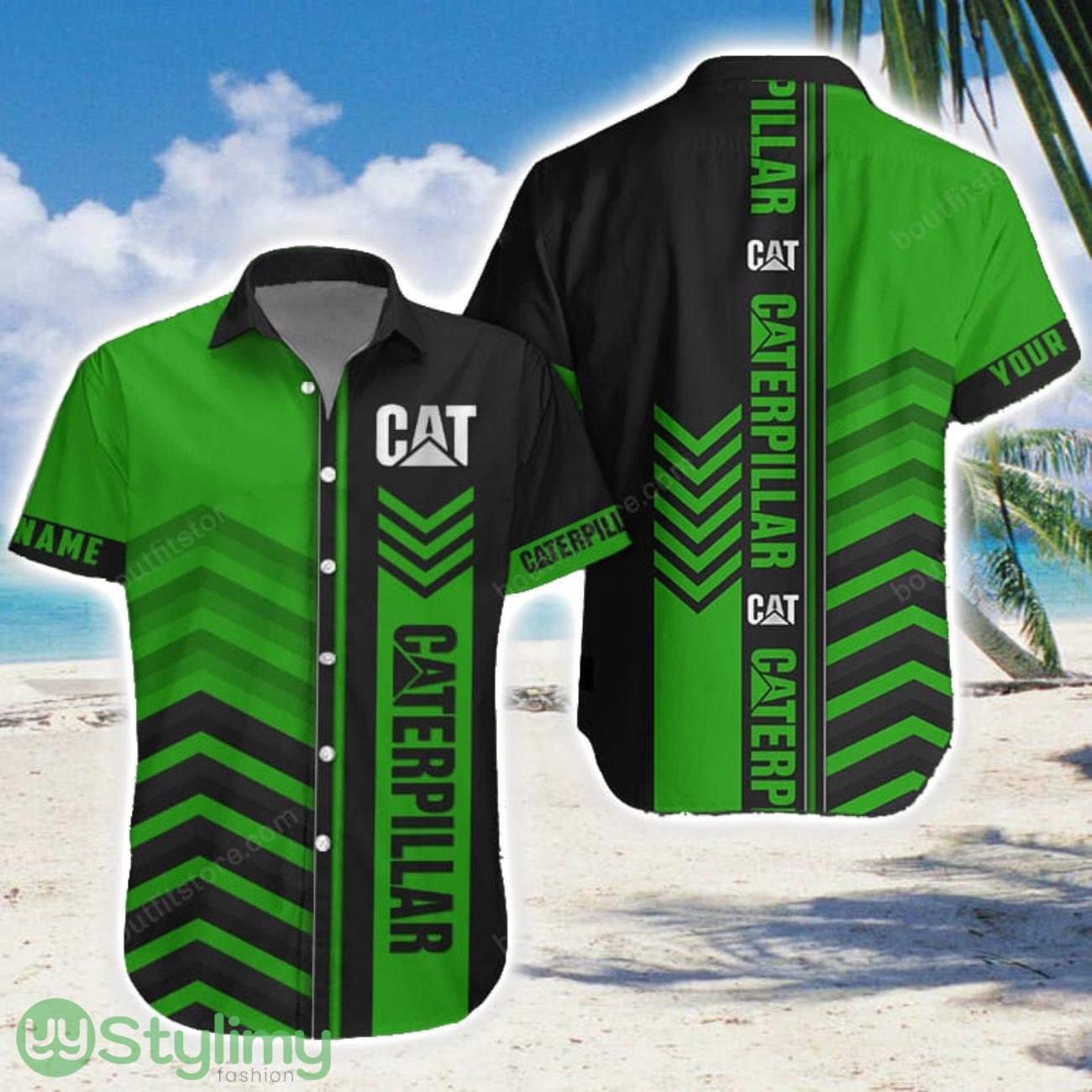 Caterpillar Green Hawaiian Shirt Men Women Beach Gift Custom Name 1 Caterpillar Green Hawaiian Shirt Men Women Beach Gift Custom Name Product Photo 1