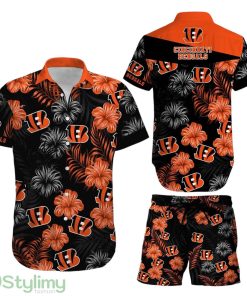 Cincinnati Bengals NFL Football Retro Sunset Hawaii Hawaiian Shirt Short Summer Gift Product Photo 1