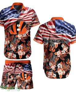 Cincinnati Bengals NFL Hawaiian Shirt And Short Summer Tropical Pattern US Flag Best Gift Product Photo 1