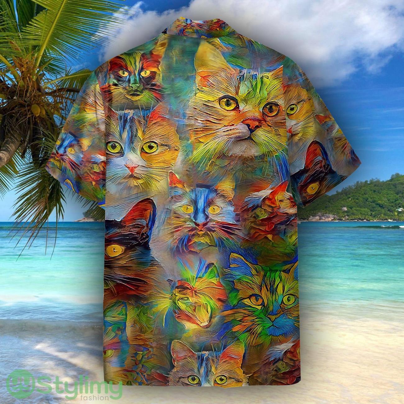 Colorful Cats Unisex Short Sleeve Shirts Hawaiian Shirt For Men Women 2 Colorful Cats Unisex Short Sleeve Shirts Hawaiian Shirt For Men Women Product Photo 2