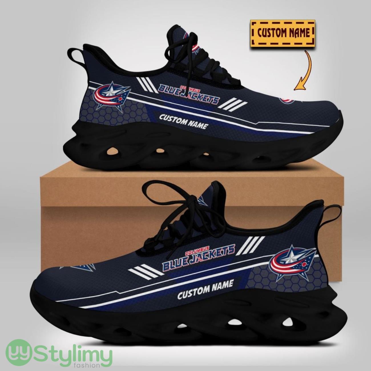 Columbus Blue Jackets Max Soul Shoes Sport Running Shoes For Fans Custom Name 3 Columbus Blue Jackets Max Soul Shoes Sport Running Shoes For Fans Custom Name Product Photo 1